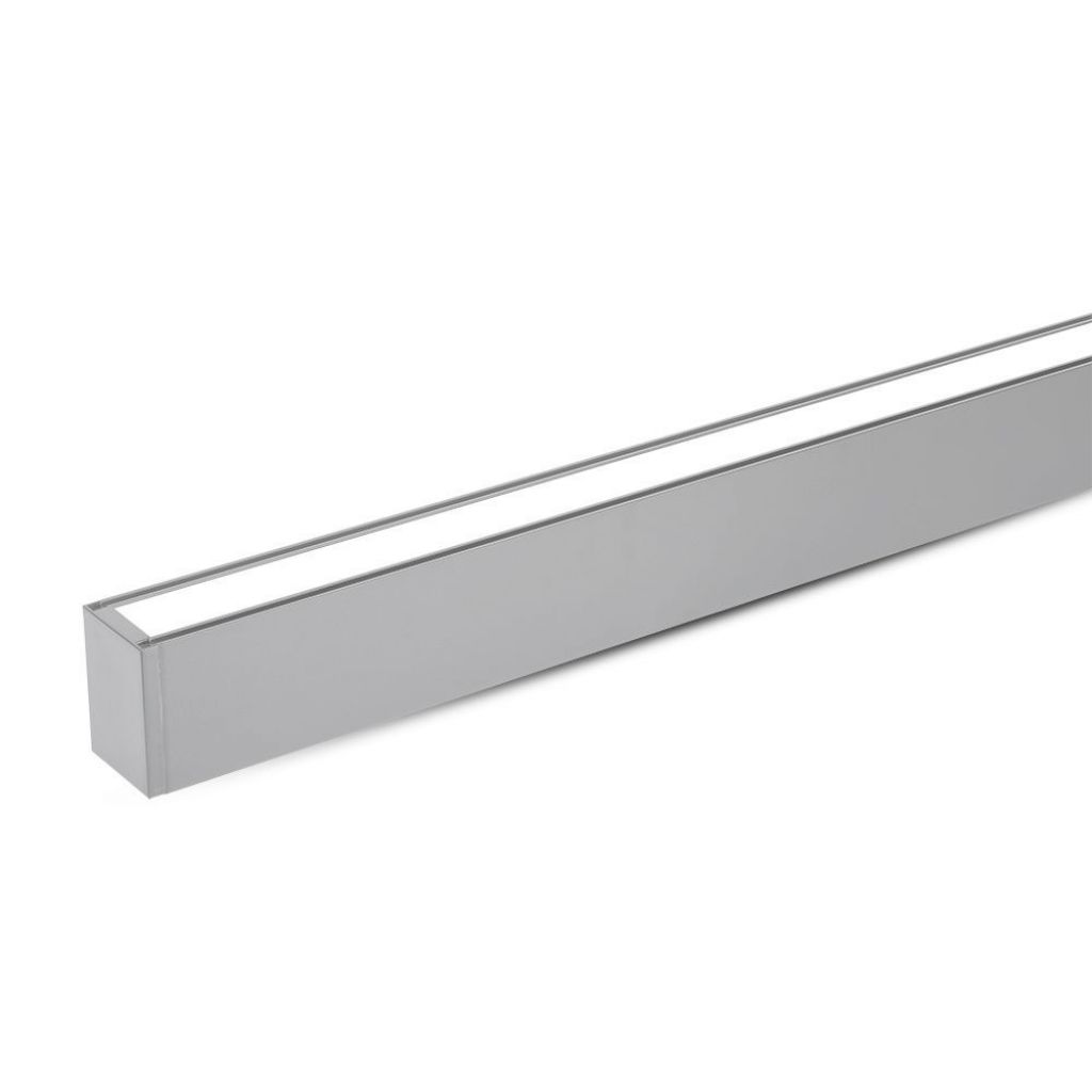 Plafoniera LED Chip Samsung a Sospensione 40W UGR<19 Lineare Colore Argento 4000K