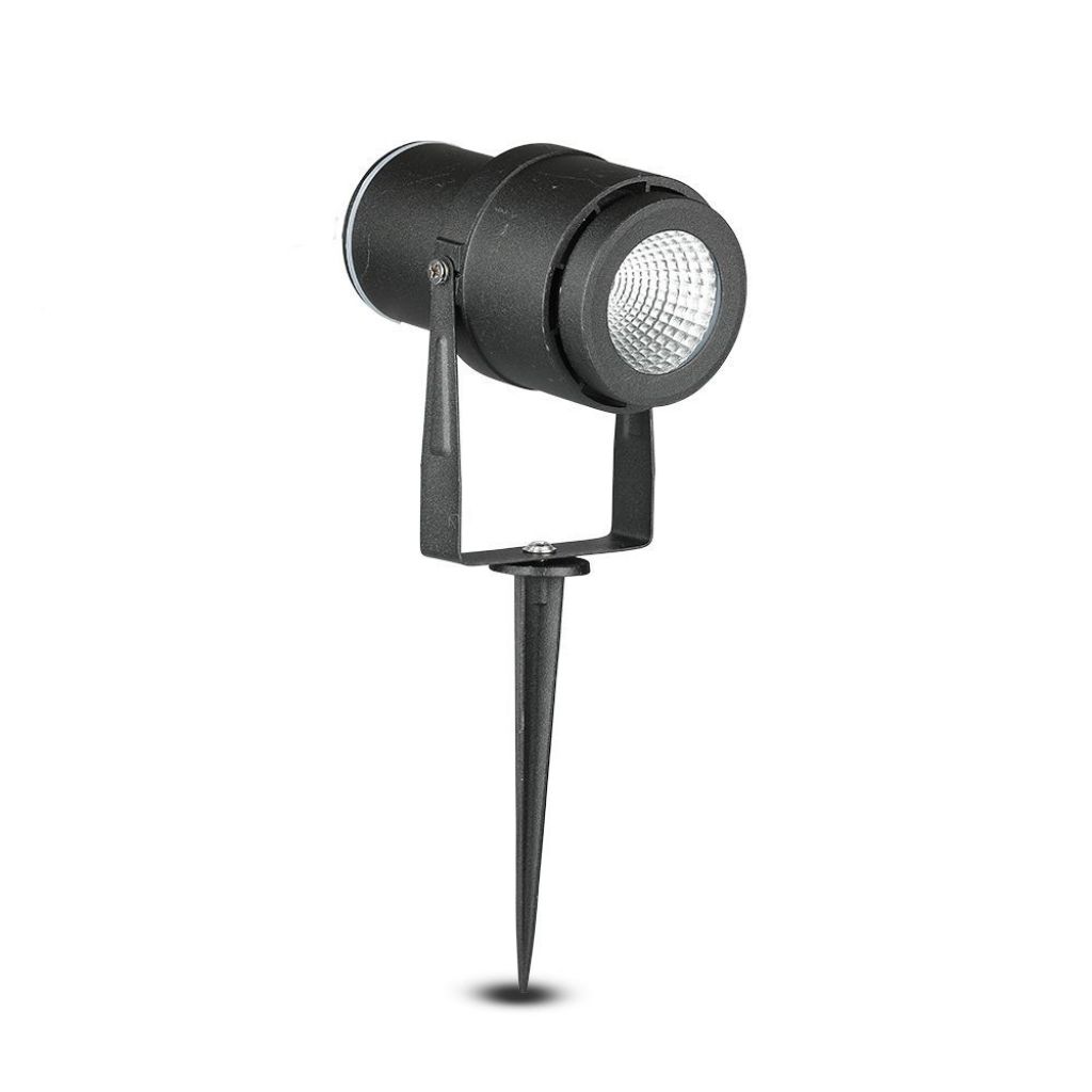 Faretto LED da Giardino 12W con Picchetto Colore Nero 4000K IP65