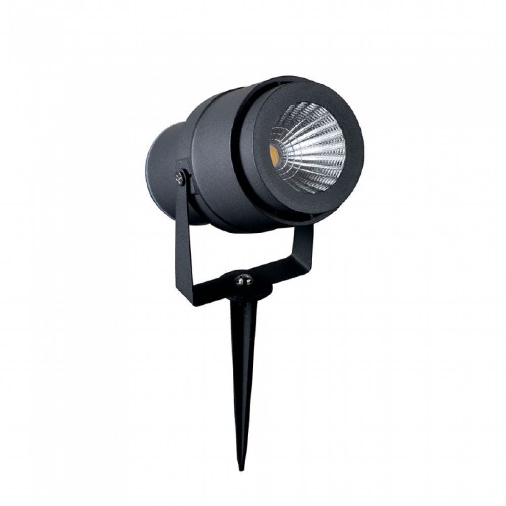 Faretto LED da Giardino 12W con Picchetto Colore Grigio 3000K IP65