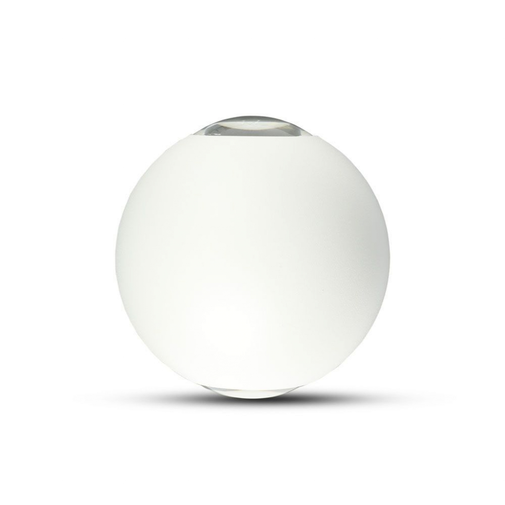 Lampada LED da Muro Sferica 4W Doppio Fascio Luminoso Colore Bianco 3000K IP65