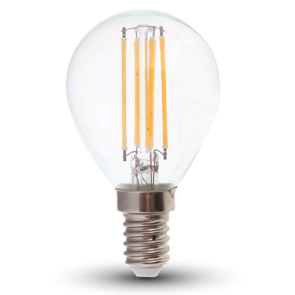 Lampadina LED E14 4W 100LM/W E14 P45 Filamento 6400K